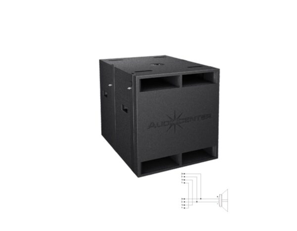 Audiocenter K-LA118 – High-powered 18-inch active subwoofer designed for deep, punchy bass and seamless integration with K-LA series line arrays.