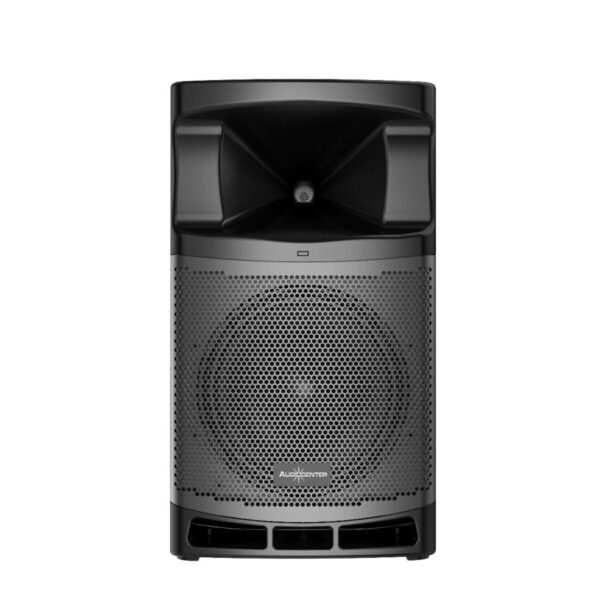 "Audiocenter MA15 – 15-inch active speaker with powerful sound, built-in DSP, and durable design for professional audio applications."