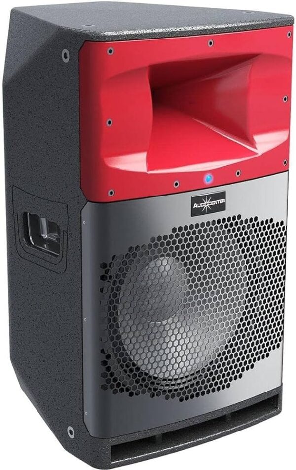 "Audiocenter SA312 – Powerful 12-inch active subwoofer with deep bass, built-in DSP, and durable design for professional audio applications."