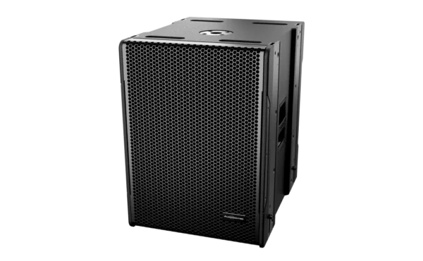 "AudioCenter T115S-DSP active 15-inch subwoofer with built-in DSP, delivering deep, powerful bass for professional audio applications."