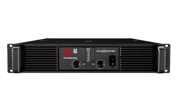 PRO4.0 offers 400 watts at 8Ω stereo. Each channel works at 2Ω to satisfy all requirements. PRO4.0 adopts Audiocenter latest Class H+ circuitry to eliminate the Class H cross switching distortion.